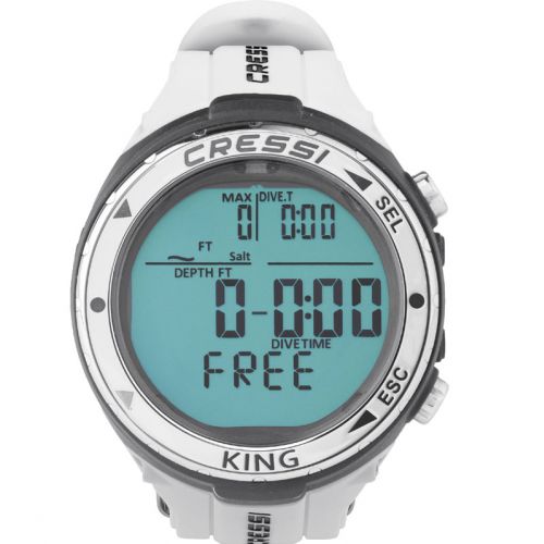 Komputer nurkowy Cressi King – głębokość, przerwa po nurkowaniu ()