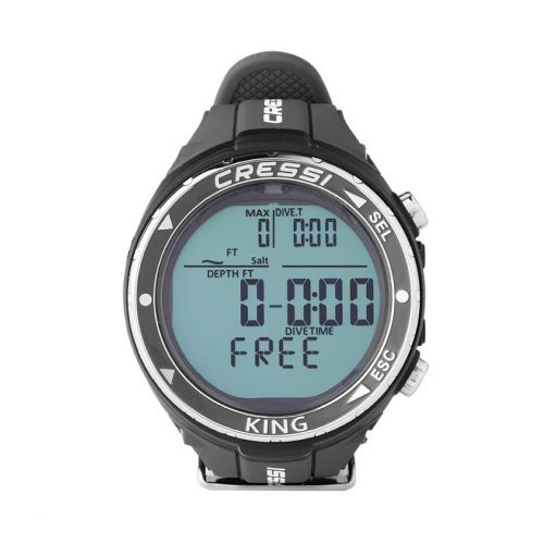 Komputer nurkowy Cressi King – głębokość, przerwa po nurkowaniu ()