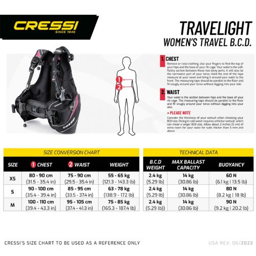Cressi kamizelka Travelight Lady ()