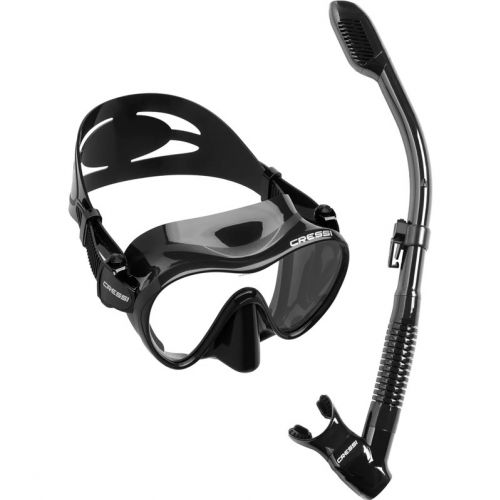 Cressi Zestaw Maska F1 + Fajka Supernova Dry – Kompaktowy zestaw do snorkelingu i nurkowania ()