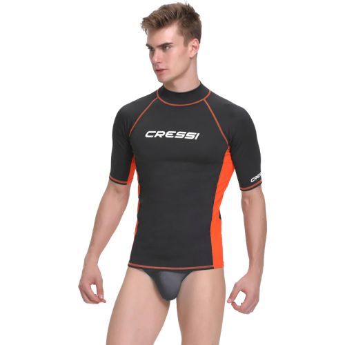 Cressi Koszulka Rashguard Man czarno/pomarańczowa ()