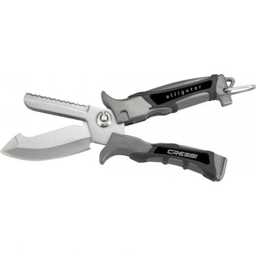 Nożycowy nóż nurkowy Cressi Alligator – profesjonalne nożyce do cięcia lin i sieci ()